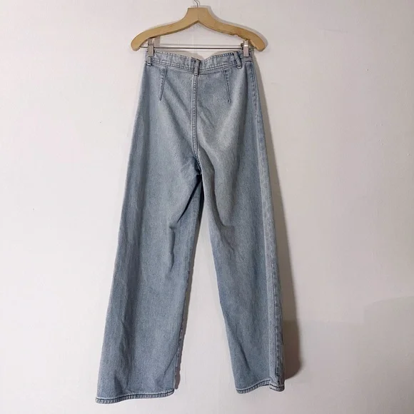 Urban Outfitters BDG Wide Leg Jeans Light Wash High Waisted - Picture 4 of 6